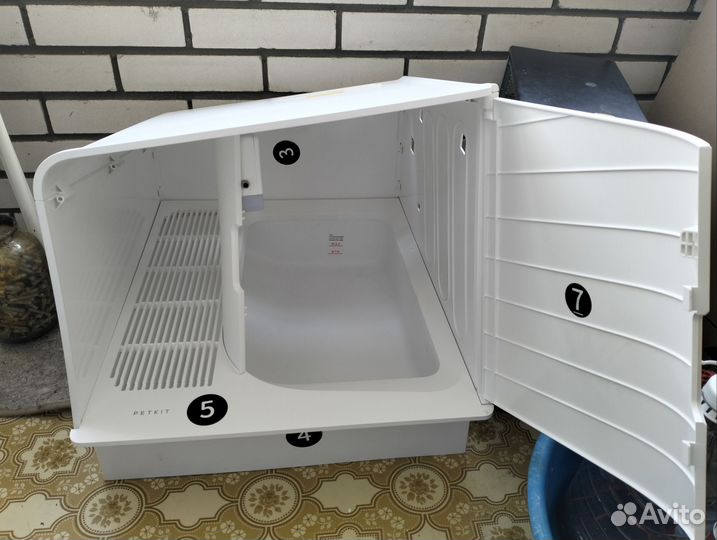 Закрытый лоток для кошек petkit white villa