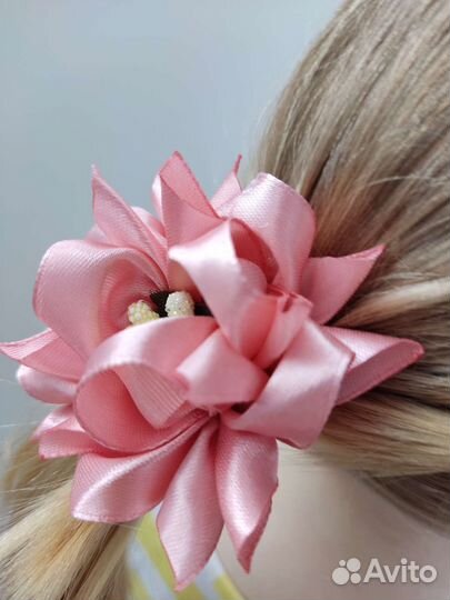 Бант на волосы, резинка, украшение