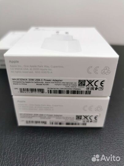 Оригинальный блок питания Apple 20W Type-C