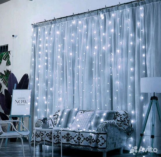 Тюль штора готовая вуаль 10м