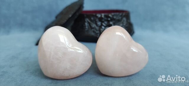 Сердца кварцевые розовые
