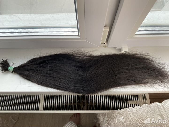 Волосы для наращивания 60 см черные