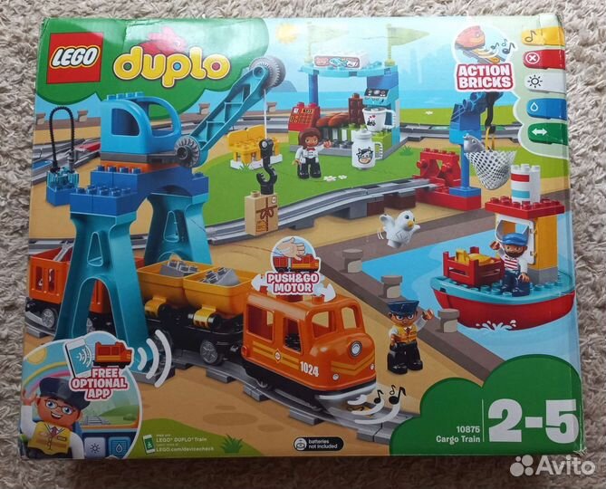Lego duplo town грузовой поезд (10875)