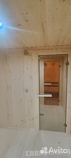 Баня каркасная 7х2,4. Печь, отделка под ключ