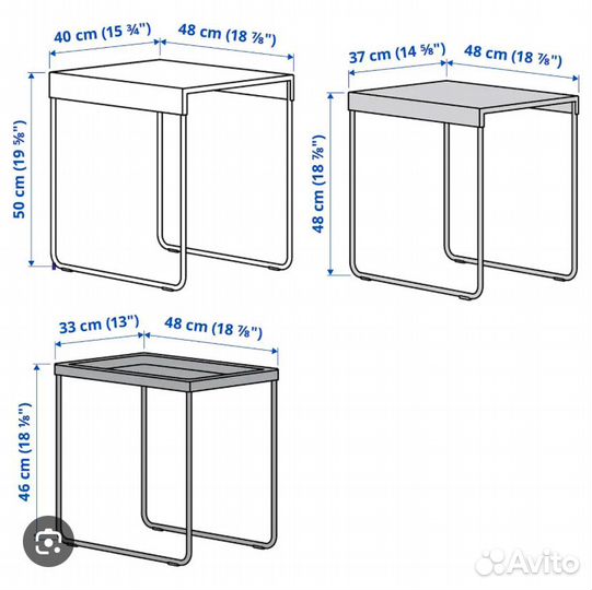 Набор столов IKEA grandoba