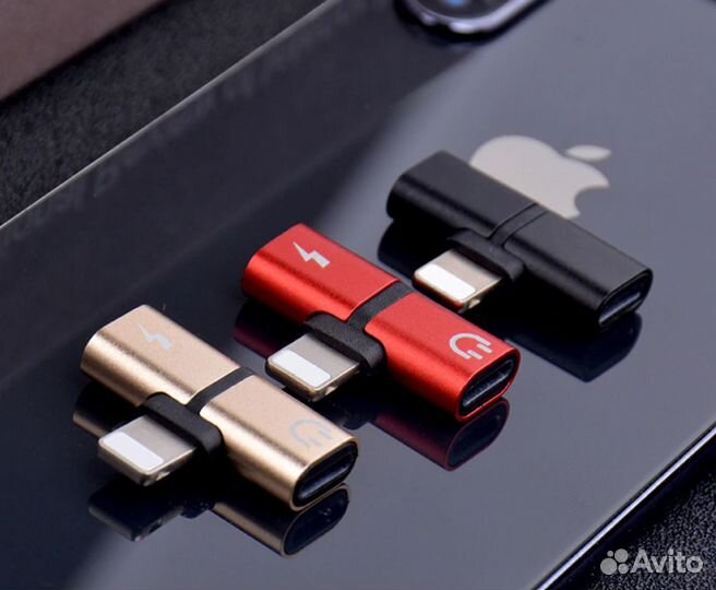 T-адаптер для наушников iPhone 7 8 Plus X XS