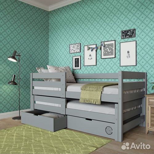 Кроватка матрешка выдвижная для малыша из массива