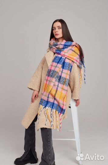 Палантин шарф женский теплый платок