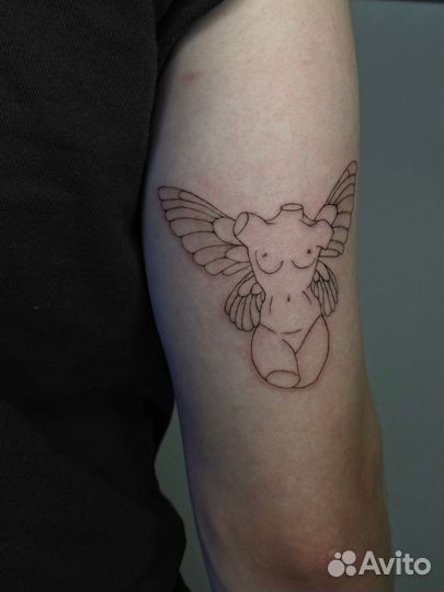 Мини тату флористика ботаника