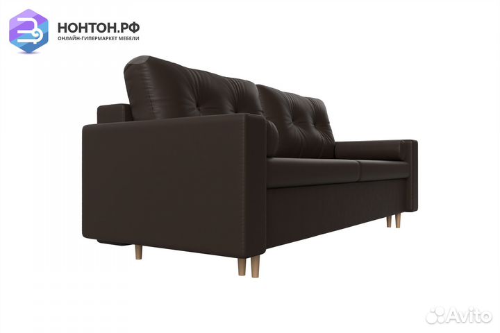 Диван пантограф Белфаст экокожа коричневая