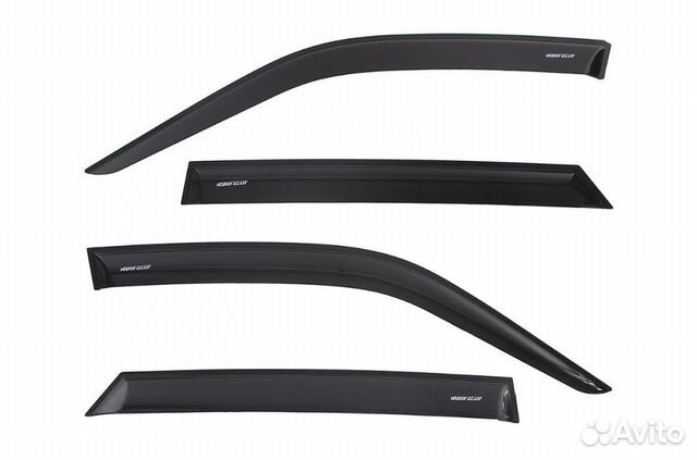 Ветровики ваз 2190 Гранта voron glass черные