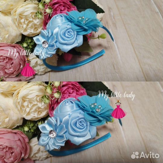 Ободки Кукла, Бант, Корона, Цветок много новые