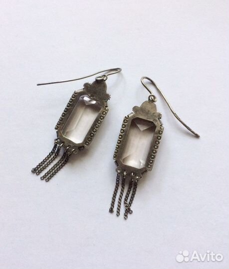 Серьги Горный хрусталь серебро 875 сю2 Свердловск