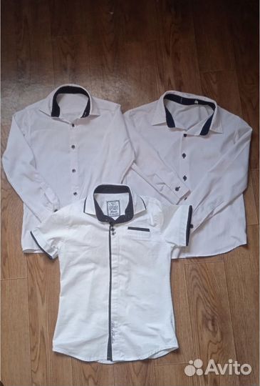 Школьные рубашки для мальчиков пакетом