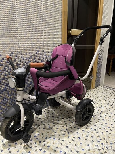 Детский велосипед с родительской ручкой