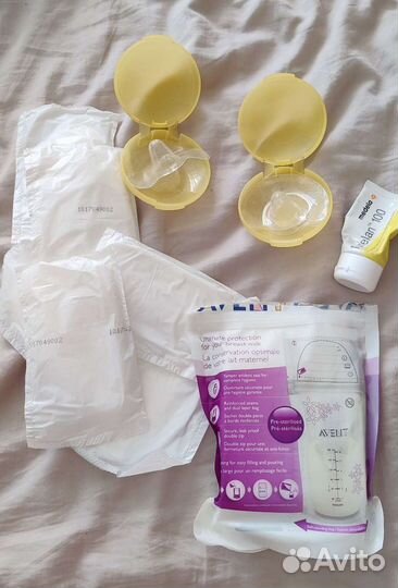 Силиконовые накладки Medela S, M, Пакеты Avent