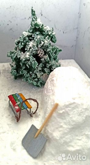 Деревенский домик (зима)