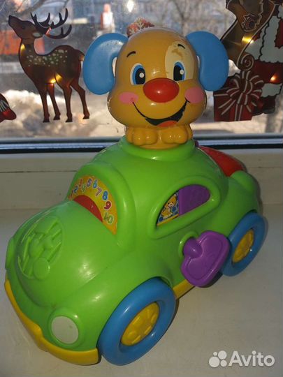 Развивающая машинка со щенком Fisher Price