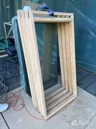 Остекление деревянными окнами