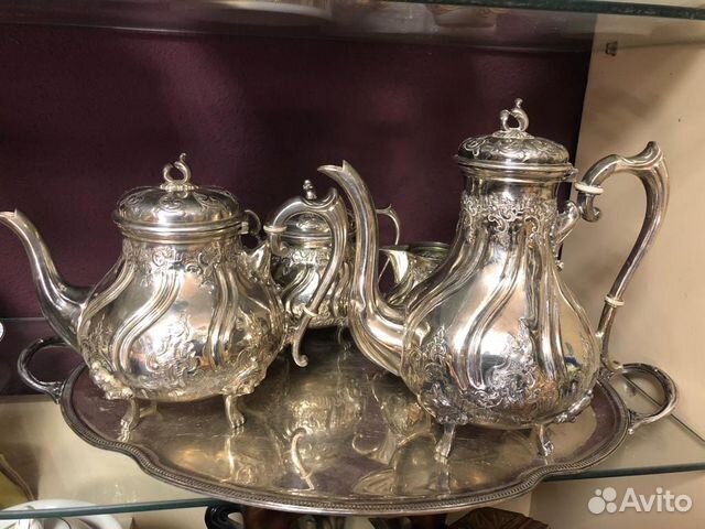 Антикварный кофейно- чайный сервиз