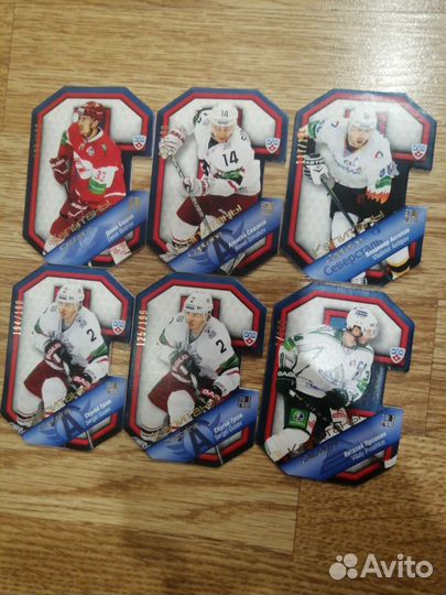 Карточки кхл капитаны и Голышев новичок 2шт
