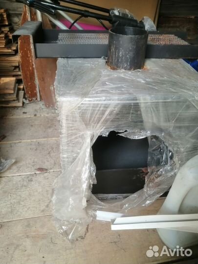 Печь для бани с баком для воды