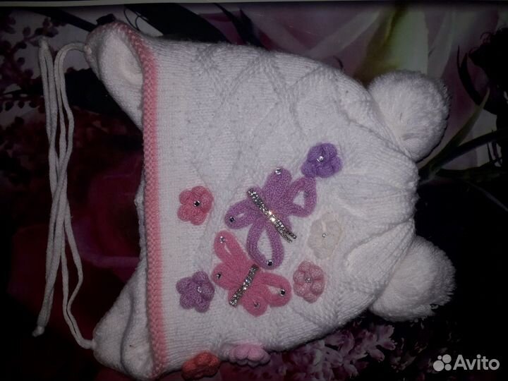 Шапка тёплая для девочки