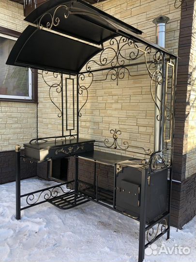 Дачный мангал с печкой