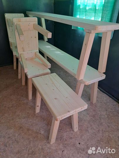 Мебель садовая, скамейка, лавочка для сада и бани