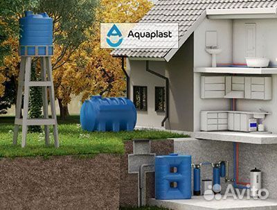 Емкость пластиковая 5 м3 для сыпучих продуктов (ве