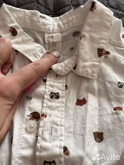 Костюм детский рубашка+брюки+кофта 74 см