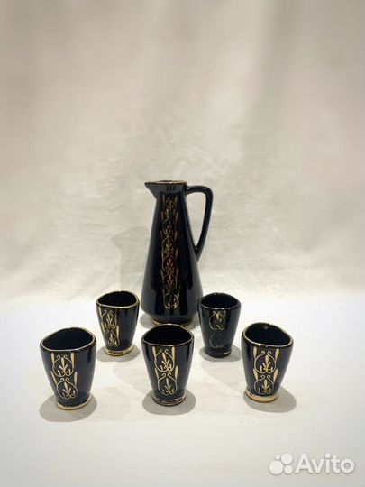 Графин с рюмками СССР. Глина