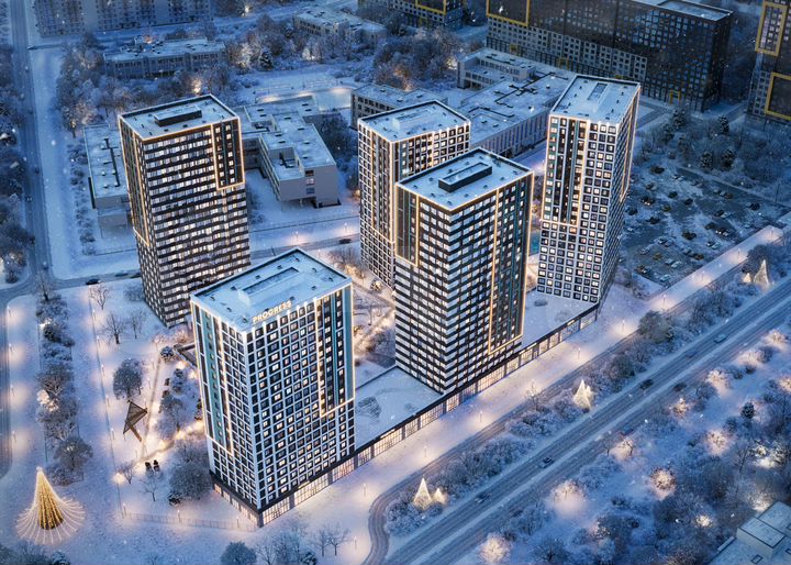 2-к. квартира, 54,9 м², 15/22 эт.