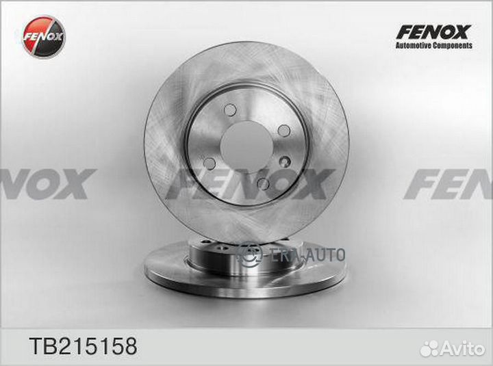 Fenox TB215158 TB215158 диск тормозной передний\ V