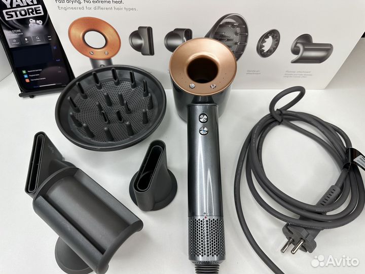 Фен Dyson supersonic hd08 Блестящая медь