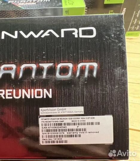 Новые gainward RTX 4070 Ti Phantom Reunion 12G