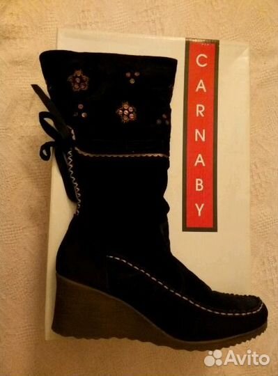 Сапоги замшевые Италия р 38