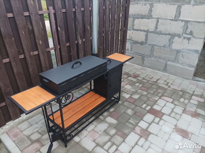Мангал с печью под казан