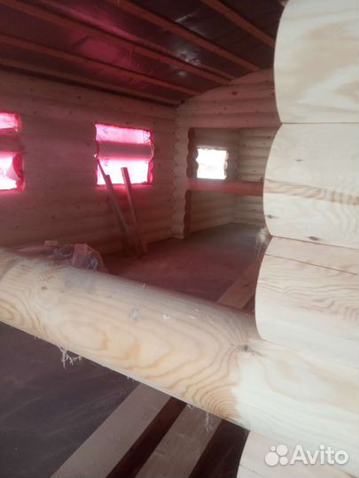 Шлифовка сруба.Конопатка.Теплый шов