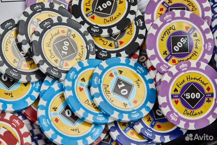 Набор для покера Crown на 1000 фишек 12г, Partida