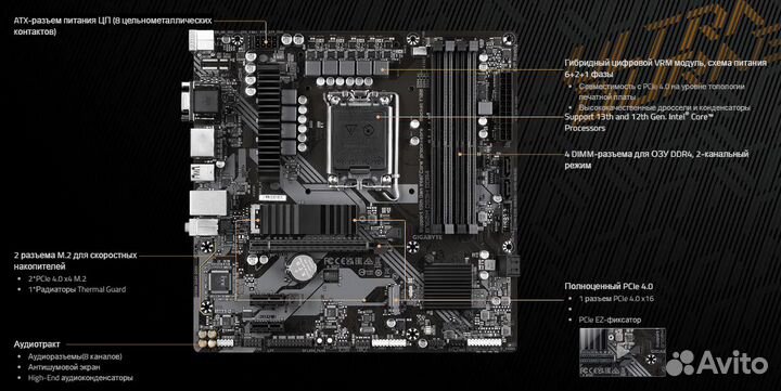 Intel Core i5-13400F + Материнская плата