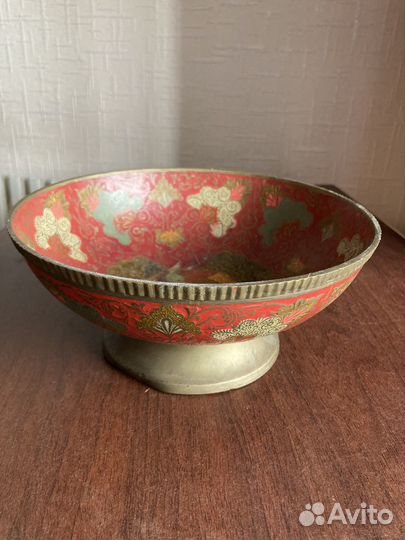 Ваза для фруктов латунь