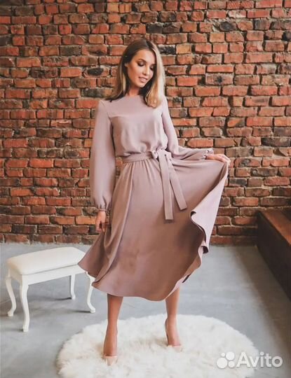 Платье женское нарядное миди