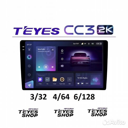 Штатная андроид магнитола Teyes CC3 2K 3/32