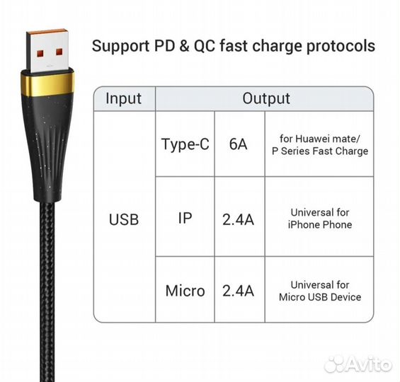 USB-кабель asometech 3в1
