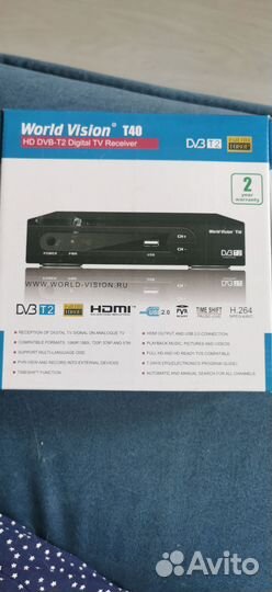 Цифровой Тв приемник world vision t40
