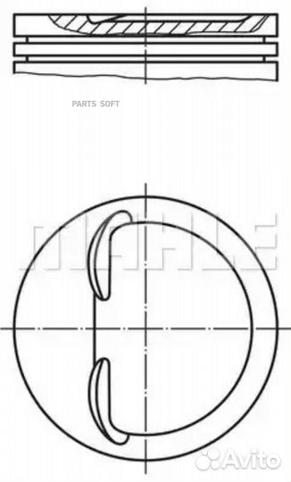 Mahle 4481104 448 11 04 поршень d76x1.5x2x3.947 +1