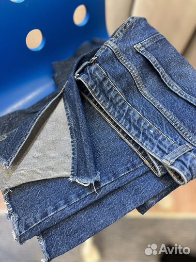 Джинсы mango синие прямые