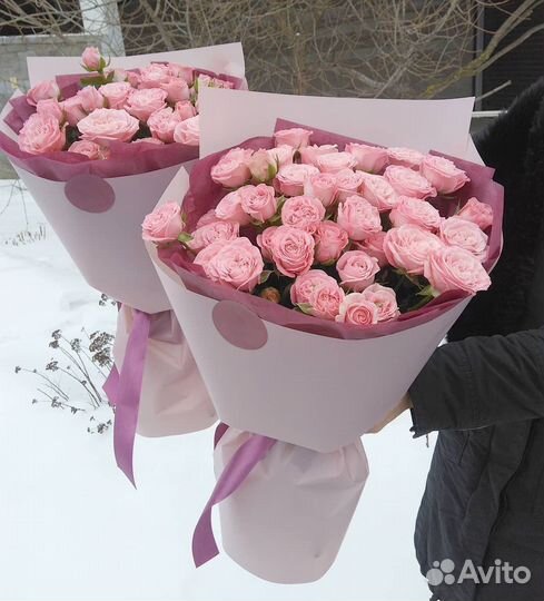 Букет из пионовидных роз