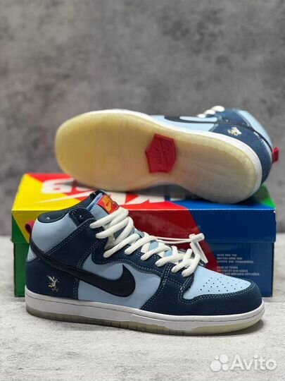 Кроссовки Nike sb dunk высокие зимние на меху